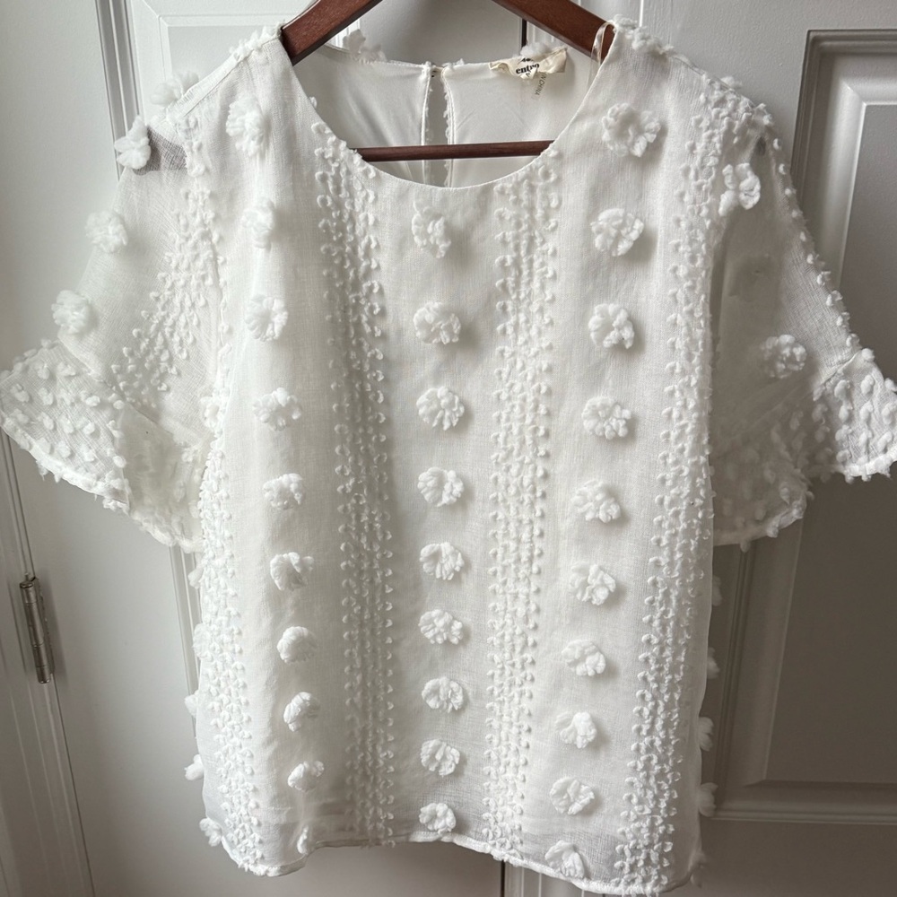 Entro Swiss Dot Top Sz M NWOT - Picture 2 of 8